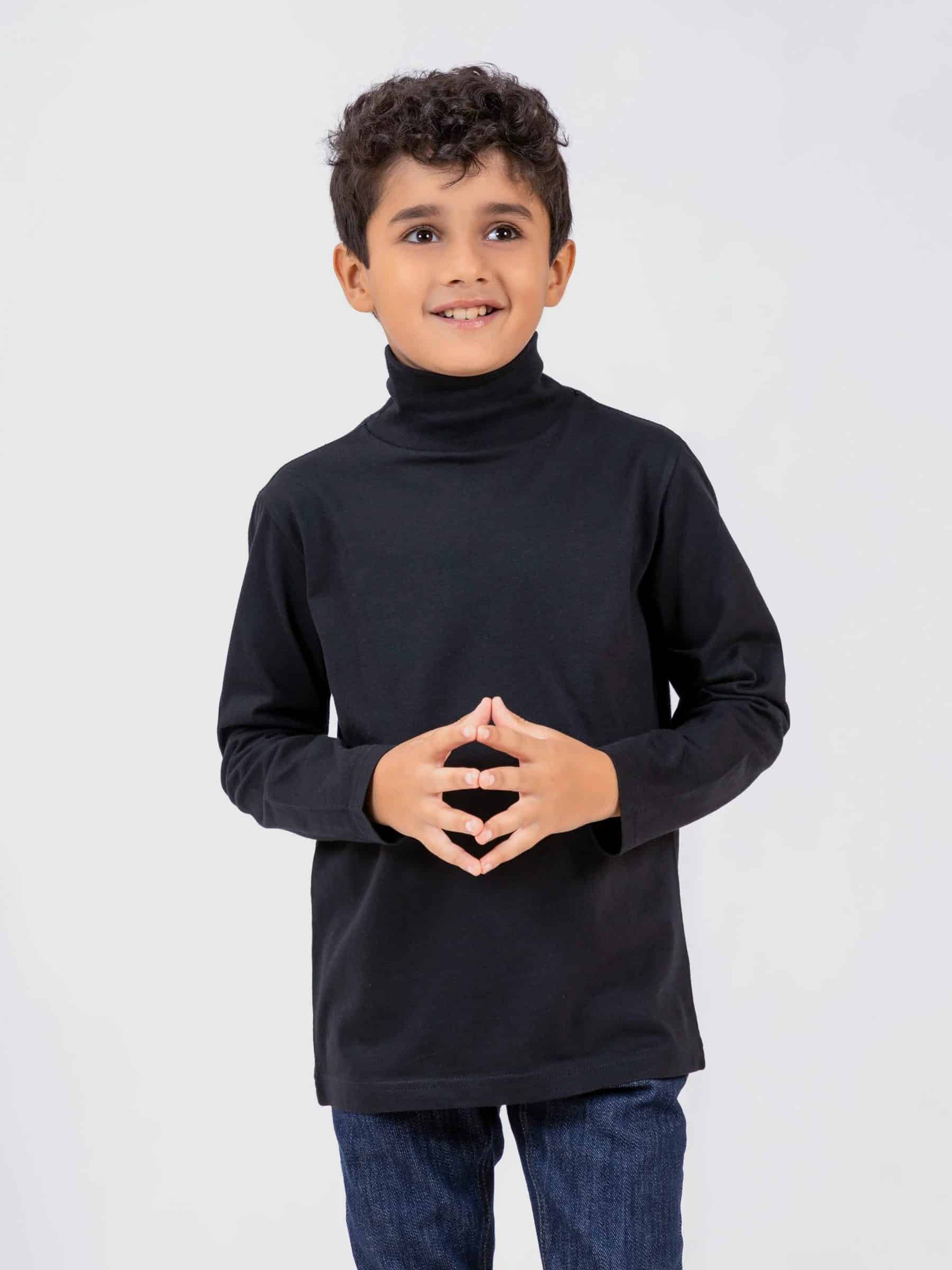 BlackHighNeckWithLongSleeves-UnisexBrumanoPakistan1